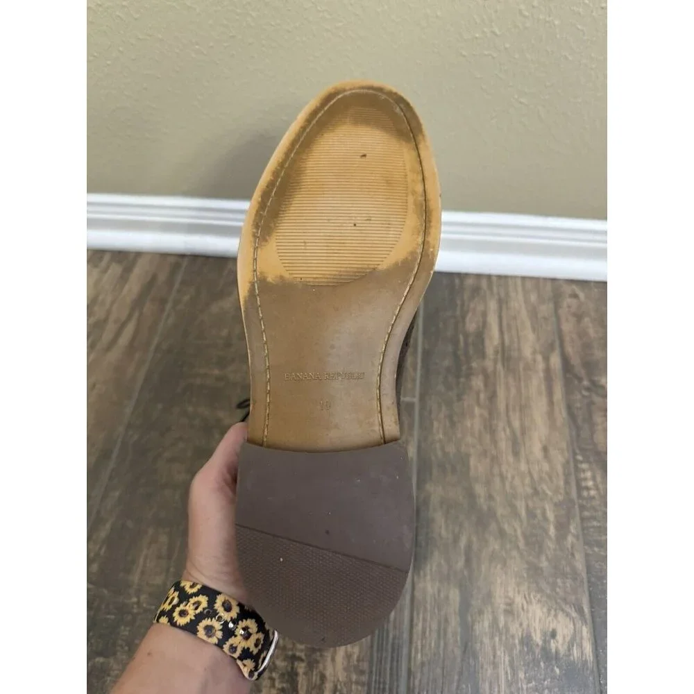 Banana Republic Ortholite Size 10M Brown Suede‎ Longwings Wing Tip Dress Shoes